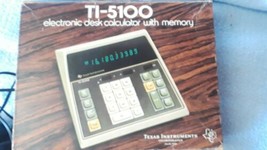 Vintage Texas Instruments Electronic Calculator TI-5100 1976 In Original Box  - £26.16 GBP