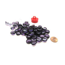 Gaming Stones Crystal Purple Glass Stones 5 1/2&quot; Tube - £14.13 GBP