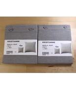 Lot of 2 IKEA Kristianne 20x20 Stripe Throw Pillow Covers Cases Gray NEW - $477.31 MXN