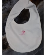 Janie and Jack Cat Print Reversible Bib in White/Pink Size OS New - $13.30