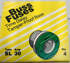 Cooper Industries Bussmann Fuses ~Time delay & Tamper-Proof SL-30 Amp 1 Pk of 4 - $12.16