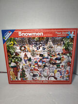 White Mountain Snowmen Puzzle Lori Schory 1000 Piece Jigsaw New Open Box - $17.79