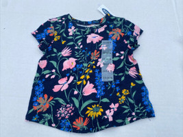 Old Navy Toddler Girls Tee Shirt Blue Floral Print Baby - £7.97 GBP
