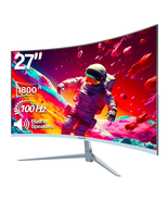 27 Inch Curved Monitor 100Hz, PC White Computer Gaming Monitor FHD 1080P... - €167,11 EUR