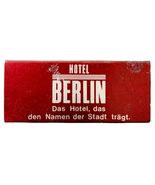 Hotel Berlin Germany Vintage Matches Lutzowplatz Collectible Europe E76m1 - €17,04 EUR