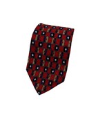 NORDSTROM JZ RICHARDS Red Tie Necktie Traditional USA Squares - £3.85 GBP