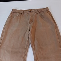 Carhartt Relaxed Fit Straight Leg Men's Khaki Cotton Jeans Size 38×32 image 8