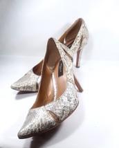 ANN TAYLOR Size 8.5 (FITS Size 7.5) Women High Heel Pump Faux Snakeskin ... - £33.02 GBP