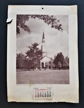 1953 antique GRACE BAPTIST CHURCH richmond va CALENDAR windsor farms - £53.61 GBP