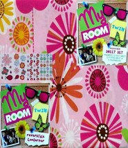 Spring Flower Garden Twin Comforter Sheets Decals 5PC Bedding Set New - £83.84 GBP