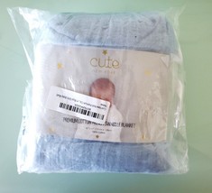 Cute Solid Muslin Cotton Baby Swaddle Blanket - Baby Blue - £10.27 GBP