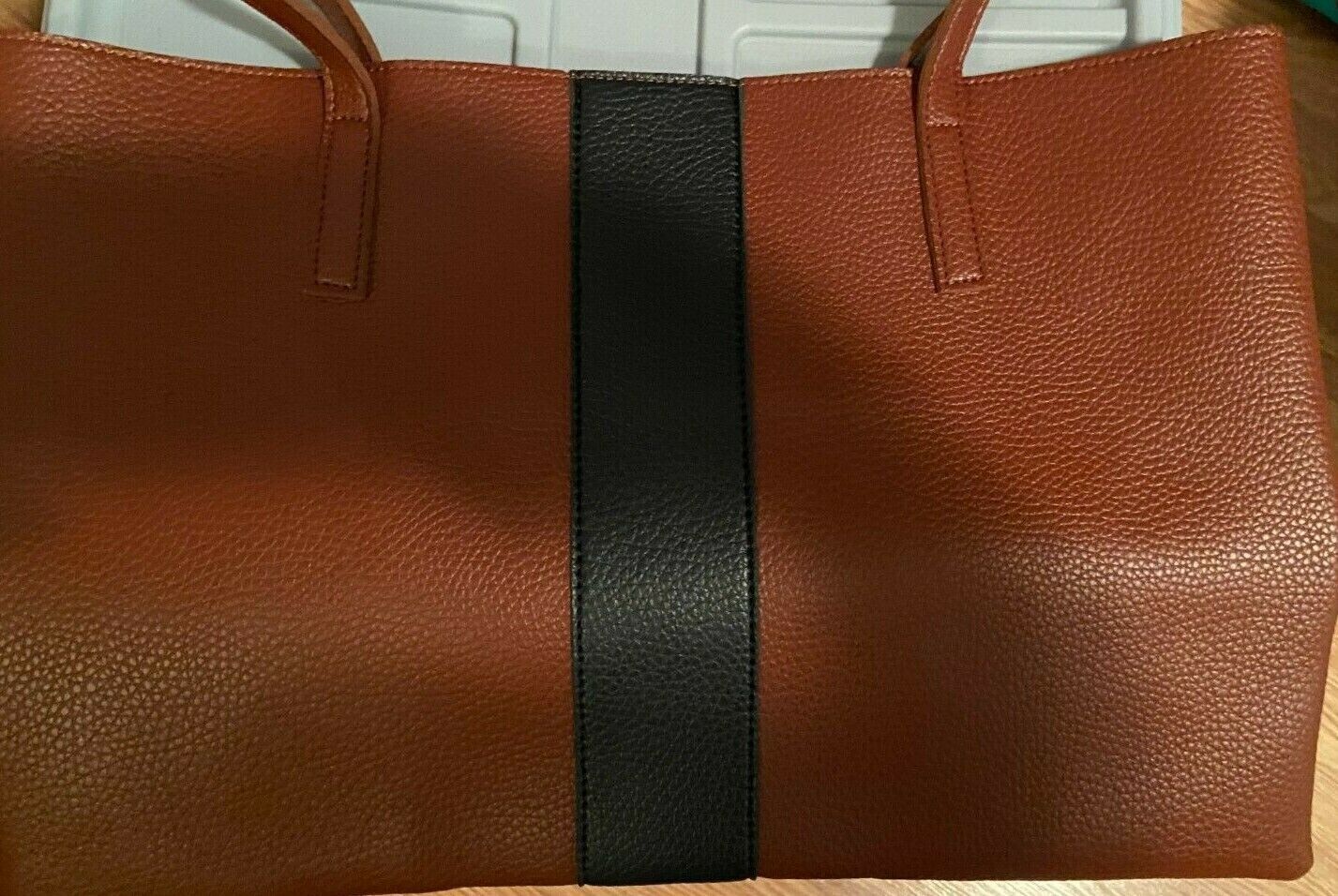 VINCE CAMUTO HAND BAG LUCK TOTE BROWN /BLACK LIMITED EDITION    b3 - $17.82