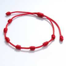 8pcs/set Handmade 7 Knots Red String Bracelet For Protection Lucky Amulet And Fr - £18.14 GBP
