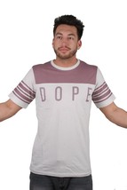 Dope Couture Knockout Calcio Bianco Sporco Con Rosa Taupe Pannello Maglia Shirt - £22.56 GBP