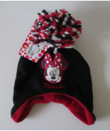 DISNEY &quot;Minnie Mouse&quot; Ear Flaps Lined Knit Pom Pom Trapper Winter Hat, S... - $16.24 CAD
