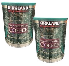 2 Packs Kirkland Signature Descaffeinated Coffee 3 Lbs Dark Roast - £36.28 GBP