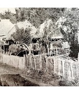 View Of A Suburb In Manila Bay Cuba 1899 Victorian Print Huts Hemp House... - €25,92 EUR