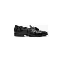 Stacy Adams Santana II Moc Toe Tassel Slip On Shoes Animal Print Black 25574-001 image 7