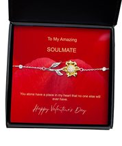 Wife Sunflower Bracelet Gift from Husband to My Beautiful Amazing Soulmate Sunfl - £39.52 GBP