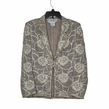 Carlisle Women&#39;s Blazer Jacket Linen Floral Print Embroidered 1 Button T... - $33.85