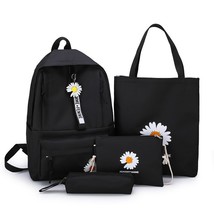 4pcs Set School bags for Teenage Girls Women Handbag Waist Travel Back pack Stud - £39.65 GBP