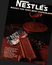 Vintage 1967 NESTLE&#39;S Crunch Candy Bar Milk Chocolate Ephemera 60&#39;s Prin... - £20.76 GBP
