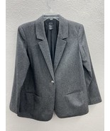 Womens R.Q.T Blazer Size 12 Petite Gray Single Button - $9.46