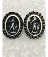 Vintage Cameo Men&#39;s Cufflinks Silver Tone Roman Gods Estate Jewelry Find KG - $181.73 MXN