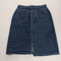 Liz Claiborne LizWear RN#52002 Women's Blue Cotton Rear Slit Denim Skirt Size 10 image 13