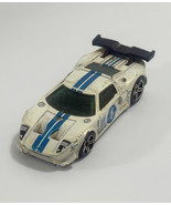 HOT Wheels 2009 Ford GT LM HW Premiere White Blue Stripes - $93.17 MXN