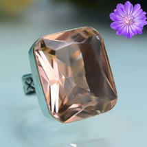 Morganite Gemstone 925 Silver Ring Handmade Jewelry Birthday Gift For Women - £5.84 GBP