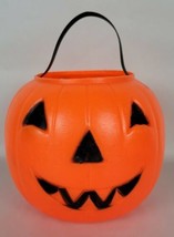 Vintage Empire Blow Mold Jack-O-Lantern Pumpkin Trick or Treat Bucket 1980 - £11.86 GBP