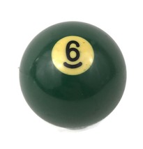 Vintage # 6 Six Replacement Pool Billiard Ball 2 1/4&quot; Used Solid Green 2.25&quot; - $10.88