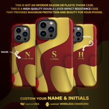 Unique Red Gradient Custom Gift Personalized Case for iPhone 14 Pro Max + 13 12 - £15.22 GBP+