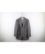Vintage 70s Mens 42R Herringbone Harris Tweed Wool 2 Button Suit Coat Bl... - $1,487.86 MXN