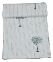 Kantha Quilt Indian Handmade Cotton Palm Tree Quilt Bohemian Bedspread Kantha Th - £51.66 GBP