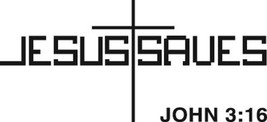 Jesus Saves John 3:16 Vinyl Indoor Outdoor Car Truck Window Decal Sticker - £3.72 GBP