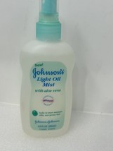Johnson&#39;s Light Oil Mist With Aloe Vera Baby Skincare 6.8 FL OZ -95% Full - £17.56 GBP