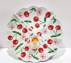 C &amp; C California Cherry Blossoms Scalloped Melamine 11&quot; Dinner Plates 4pc - $34.99