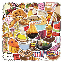 50pcs Vinyl Cute Food Sticker Pack For Water Bottle,Laptop,suitcase - $11.99