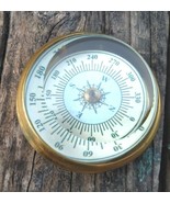 Vintage Maritime Antique Brass Lens Compass Nautical Decor &amp; Collectible... - £21.23 GBP