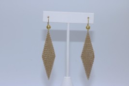 Vintage 18K Yellow Gold Tiffany &amp; Co. 1981 Elsa Peretti Mesh Dangle Earr... - £1,308.03 GBP