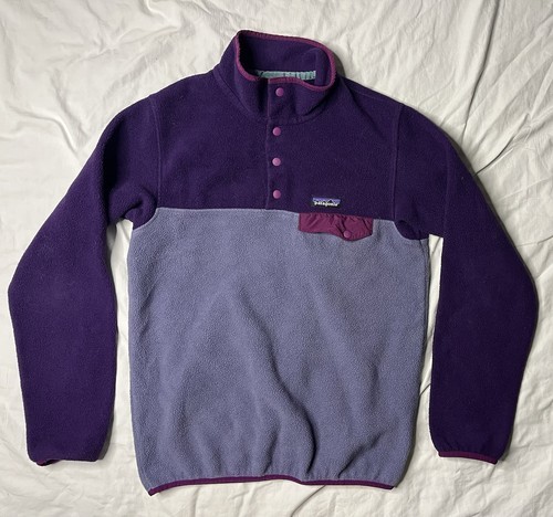 Patagonia Synchilla Snap T Fleece Women’s Size Small Two Tone Purple Lon... - $45.00