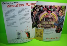 Wurlitzer Jukebox FLYER One More Time Original UNUSED Phonograph Music F... - £16.70 GBP