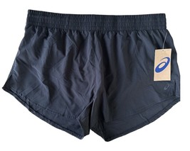 ASICS Women&#39;s Running Shorts w/ Built-in Panty Hidden Pocket Size XL Black - £13.44 GBP