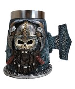 Gothic Viking Horned Warrior Danegeld Skull Tankard Mug 20oz With Hammer... - $54.32 CAD