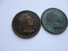 COINS SPAIN ANTIQUES 1905 1903 SPANISH EUROPEAN SET OF 2 COLLECTIBLES #872 - £7.37 GBP