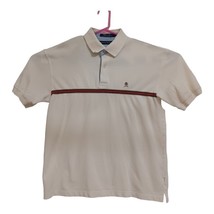 Vintage Tommy Hilfiger Polo Size Large Embroidered Logo Cream w/Chest St... - $13.81