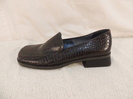 Nine West Dress Shoe Women&#39;s 7.5 Left Shoe Only Leather Upper Croc Pattern 50440 - £17.47 GBP