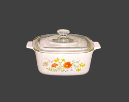 Corelle Corning Wildflower 1.5 qt casserole with original lid made Canada. - £132.94 GBP